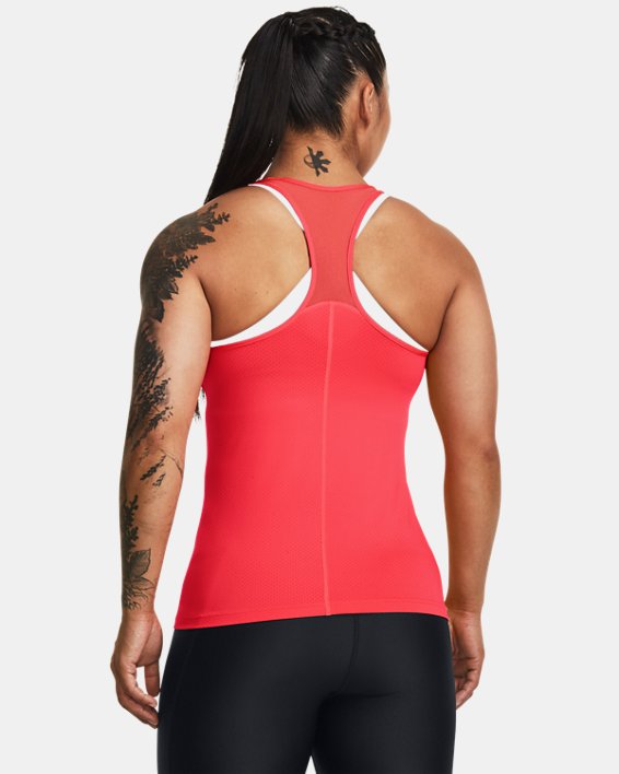Camiseta de tirantes HeatGear® Armour Racer para mujer, Red, pdpMainDesktop image number 2